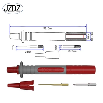JZDZ 1 комплект 2шт Мультиметр Тестовый зонд Сменная игла Многоцелевая Тестовая ручка J.30013A - Изображение 2  