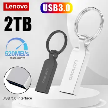 Lenovo 2 ТБ USB Флэш-накопитель 3.0 1 ТБ 128 ГБ Металлическая карта памяти реальной емкости Высокоскоростной флэш-накопитель для хранения подарков U-диск - Изображение 2  