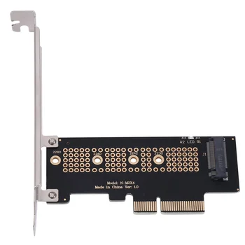 M.2 NVME SSD NGFF для PCIE 3,0x4 Адаптер PCIE M2 Riser Card Адаптер Поддержка 2230 2242 2260 2280 Размер NVMe M.2 SSD - Изображение 2  