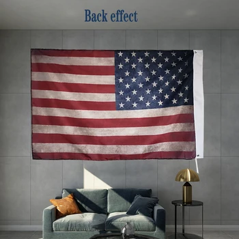 USA Соединенные Штаты Антиквариат do the old Flag Ретро-баннер с графическим изображением флага с пользовательской печатью, полиэстеровая крышка вала, Дизайн латунных люверсов - Изображение 2  