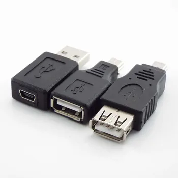 USB 2.0 Female Male To Mini B 5-Контактный Разъем-Розетка Адаптер Для Mini Type-A B Jack Splitter ПК Смартфон OTG Конвертер a - Изображение 2  