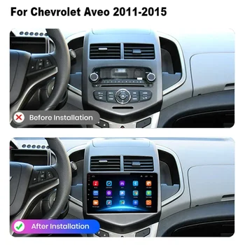 Автомагнитола Android Мультимедиа для Chevrolet Aveo 2 Sonic T300 2011-2015 Мультимедийный плеер Навигация GPS 2 Din 2Din CarPlay - Изображение 2  
