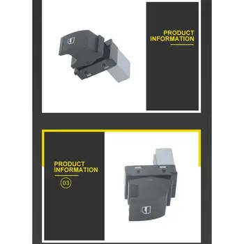 Автомобильный электрический переключатель стеклоподъемника ABS Портативная замена модифицированных автомобильных переключателей Замена части контроллера для Passat - Изображение 2  