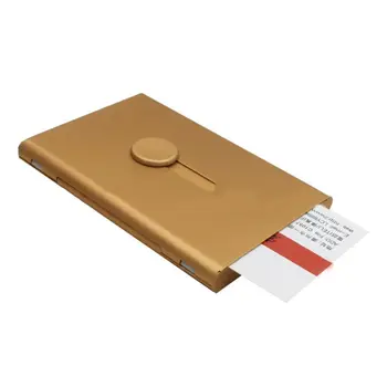 Алюминиевый Металлический футляр для визитных карточек Ультратонкий ручной Органайзер для визитных карточек Матовый ящик для хранения карточек Домашний Офис - Изображение 2  