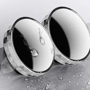 Боковое зеркало Blindspot, Широкоугольное Круглое Зеркало с поворотом на 360 Градусов, Регулируемое Выпуклое Боковое зеркало из HD-стекла, Увеличивающее обзор сзади - Изображение 2  