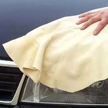 Впитывающее Быстросохнущее Полотенце Замша Полотенце для автомойки из натуральной кожи 5 Размеров Натуральная Замша Ткань для мойки автомобилей - Изображение 2  