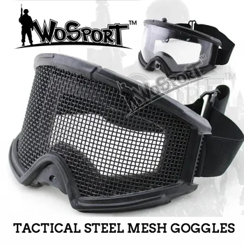 Высококачественные охотничьи тактические очки для пейнтбола, Очки из стальной проволочной сетки, Ударопрочные защитные очки для глаз - Изображение 2  