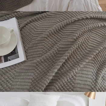 Вязаное покрывало для дивана, кровати и софы, супер мягкое одеяло с кисточками, уютный домашний декор - Изображение 2  