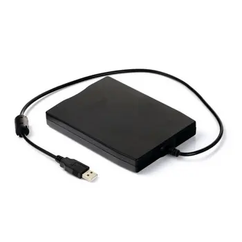 Горячий портативный 3,5-дюймовый гибкий диск FDD объемом 1,44 МБ с внешним интерфейсом USB черного цвета FDD Внешний USB-дисковод для ноутбука Быстрая доставка - Изображение 2  