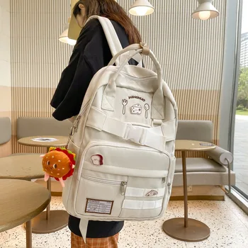Женский рюкзак для студенток колледжа для девочек, школьная сумка для подростков, нейлоновый рюкзак для отдыха в кампусе, Японский Корейский рюкзак - Изображение 2  