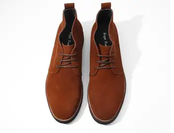 Зимние ботинки-дезерты, Модные Высококачественные Мужские ботинки Из натуральной Кожи, дышащие Мужские Ботинки на шнуровке до щиколотки на открытом воздухе - Изображение 2  