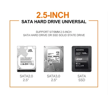 Кабель C SATA 3 Кабель-адаптер Sata К USB 3.0 До 6 Гбит/с Поддержка 2,5-Дюймового Внешнего SSD HDD Жесткого диска 22 Pin Sata III для ПК - Изображение 2  