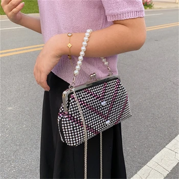 Модная дизайнерская женская сумка через плечо, инкрустированная бриллиантами, многофункциональные женские сумки через плечо из высококачественной кожи, новая женская сумка - Изображение 2  