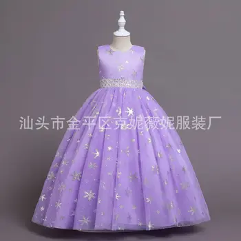 Новинка, горячая распродажа, высококачественная детская одежда, летнее новое платье для девочек, платье для девочек на свадьбу принцессы - Изображение 2  