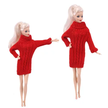 Подходит для девочек ростом от 27 до 29 см, чтобы нарядиться кукольными принцессами, полосатые свитера с высоким воротом, Аксессуары для кукольной одежды. - Изображение 2  