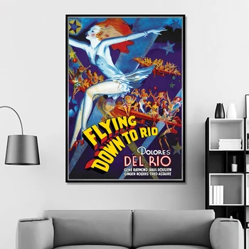 Полет в Рио (1933) Афиша американского музыкального фильма pre-Code RKO Wall Dolores del Río Gene Raymond Art Gift - Изображение 2  