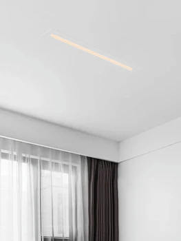 Потолочный светильник со светодиодной решеткой, спальня, Линейный встраиваемый светильник с антибликовым покрытием, заподлицо, гостиная, прихожая отеля, коридор, проход - Изображение 2  