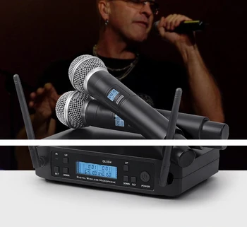 Профессиональный портативный беспроводной микрофон FM-сценический профессиональный микрофон для беспроводного микрофона GLXD4 - Изображение 2  