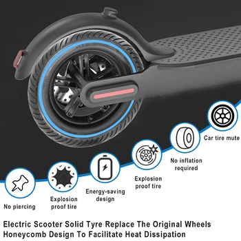 Прочная шина для электрического скутера Xiaomi M365 Pro Pro2 1S, сотовые шины, 8,5-дюймовые взрывозащищенные Прочные запасные части для колес - Изображение 2  