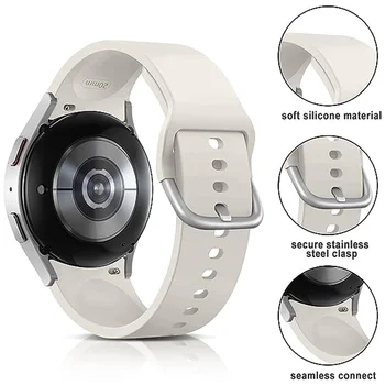 Ремешок для Samsung Galaxy Watch 6 44мм 40мм 6 classic 47мм 43мм 45мм Без Зазоров Силиконовый Браслет correa Galaxy Watch 4/5 pro ремешок - Изображение 2  