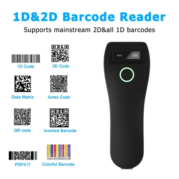 Сканер штрих-кода C70 Беспроводной 1D 2D CMOS-сканер USB Bluetooth, мини-карманный QR-ридер IOS Android Windows для мобильных платежей - Изображение 2  