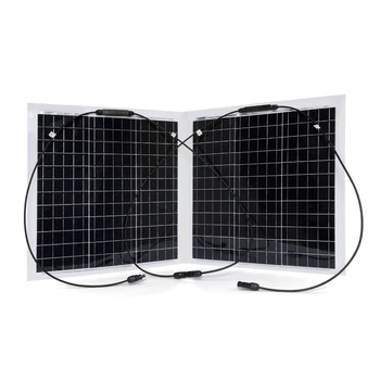 Солнечная панель мощностью 100 Вт, Полугибкий наружный источник питания на солнечных батареях для телефона, дом на КОЛЕСАХ, зарядное устройство для автомобильного аккумулятора, Водонепроницаемый блок питания - Изображение 2  