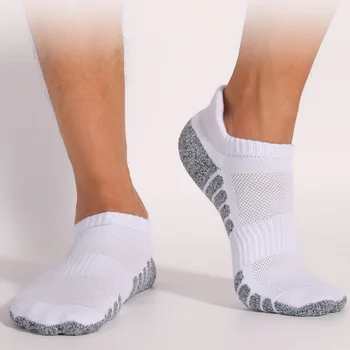 Уличные носки для бега с утолщенным полотенцем, хлопковые носки-лодочки, нескользящие, впитывающие пот, дышащие спортивные носки - Изображение 2  