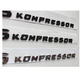 Хром / матовый глянцевый черный V8 KOMPRESSOR, буквы, эмблемы, наклейка-наклейка для Mercedes Benz AMG V8KOMPRESSOR - Изображение 2  