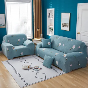 Чехол для дивана из скандинавской ткани 1234 Комбинированный Универсальный всесезонный эластичный чехол Противообрастающий чехол для дивана - Изображение 2  
