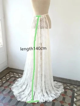 Шлейф свадебного платья, Съемный шлейф для свадебного платья, Кружевной шлейф для свадебного платья, Кружевная верхняя юбка для невесты, Съемная юбка, - Изображение 2  